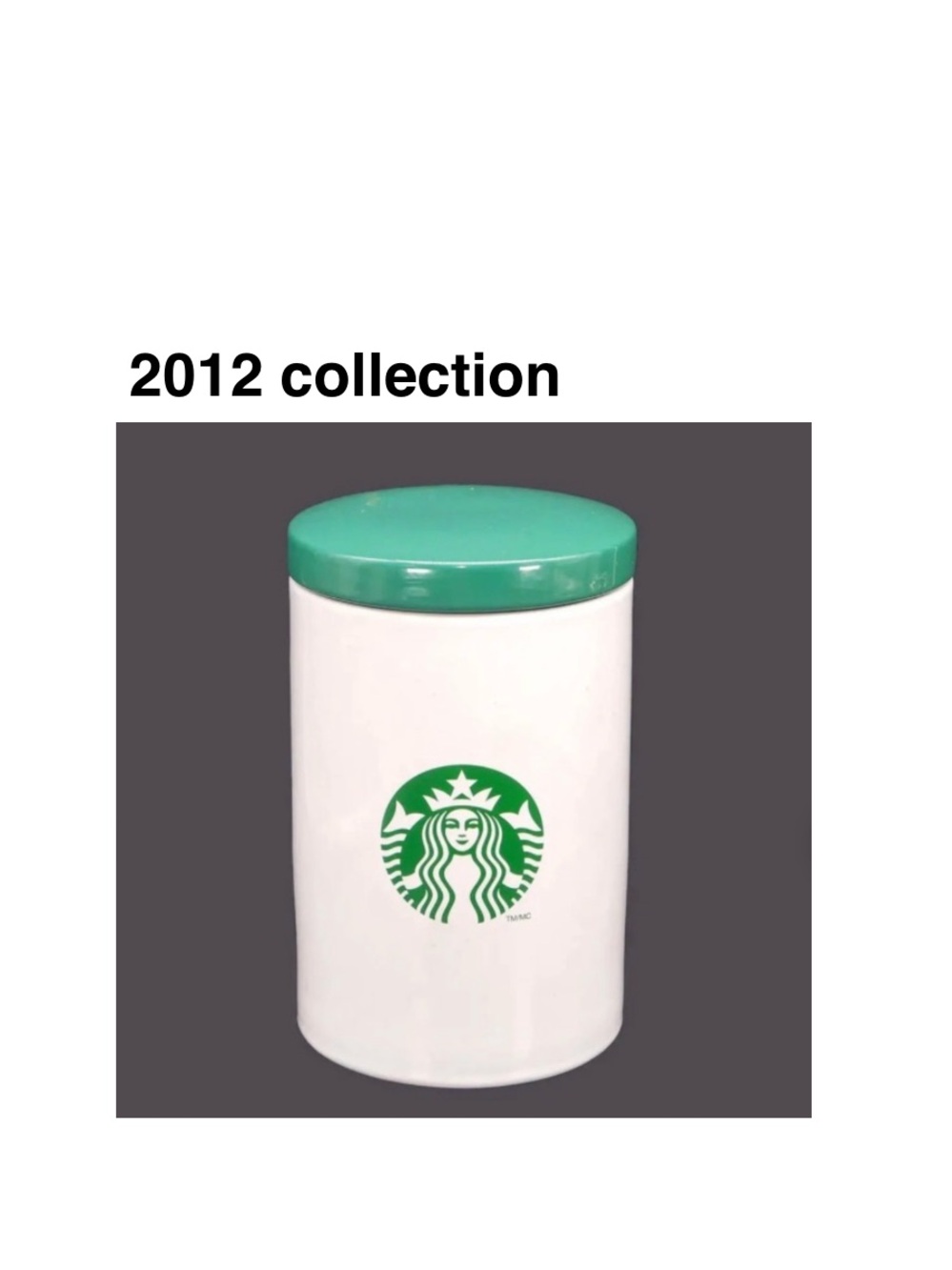 Starbucks large coffee canister. Green Mermaid branding  logo 9.5 tall ⭐️⭐️⭐️⭐️